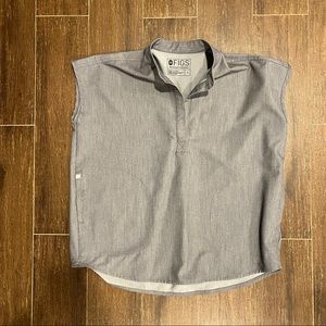 Figs Rafaela Scrub Top in Graphite - Small